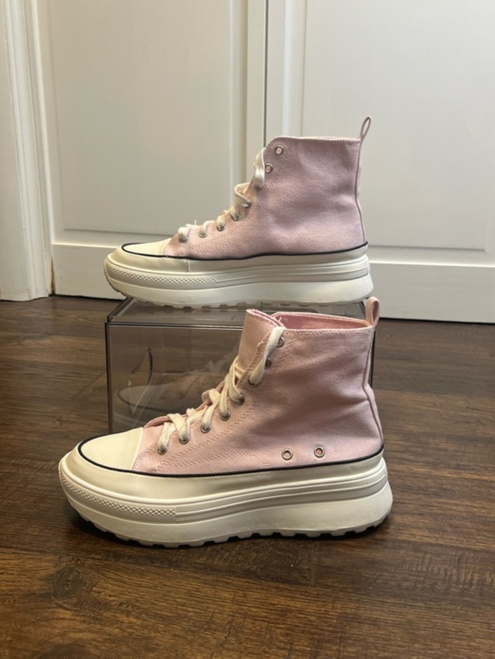 Madden Girl Canvas High-Top Platform Sneakers - Light Pink Size Women’s 10